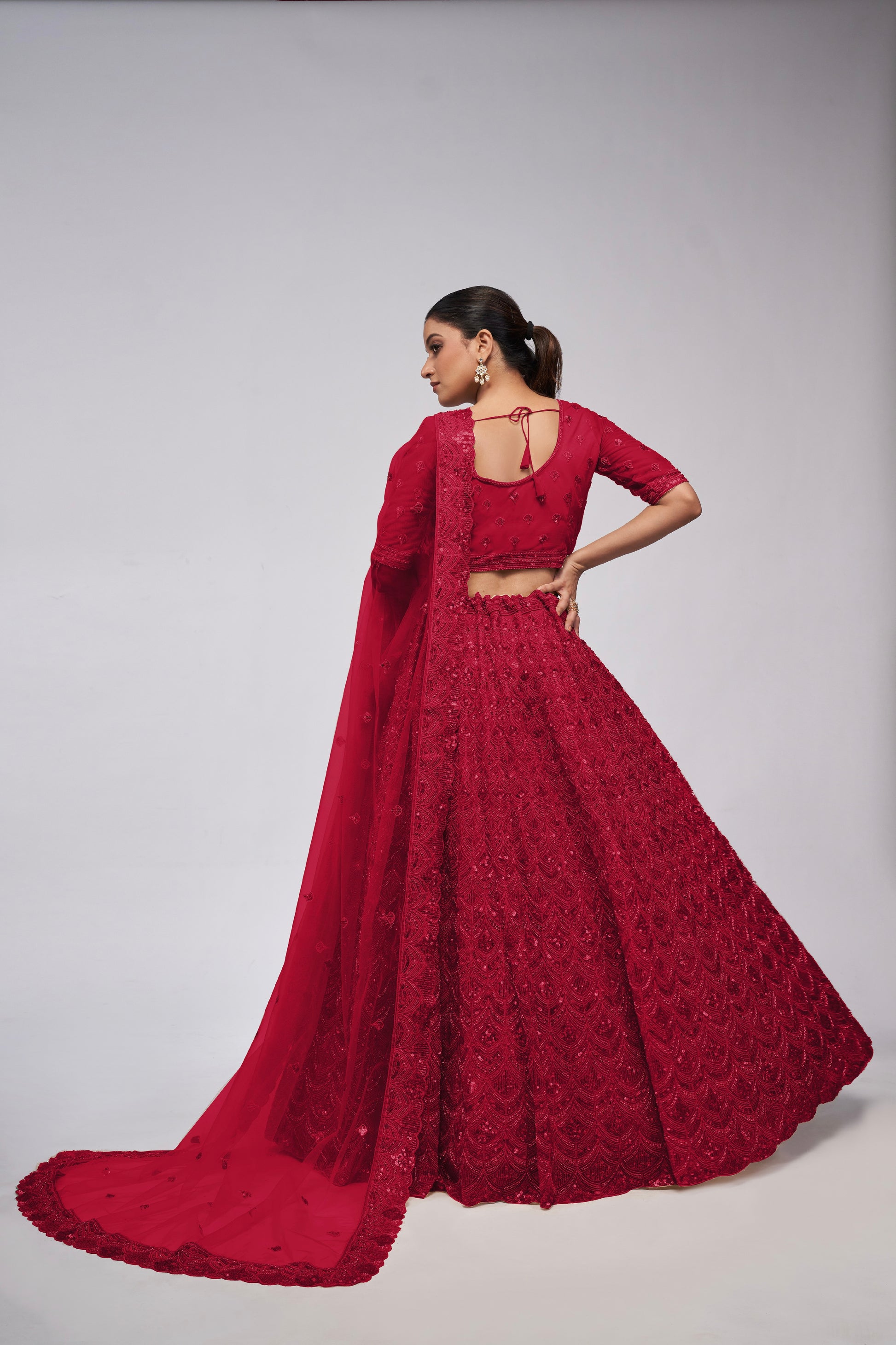 Maroon Lehenga