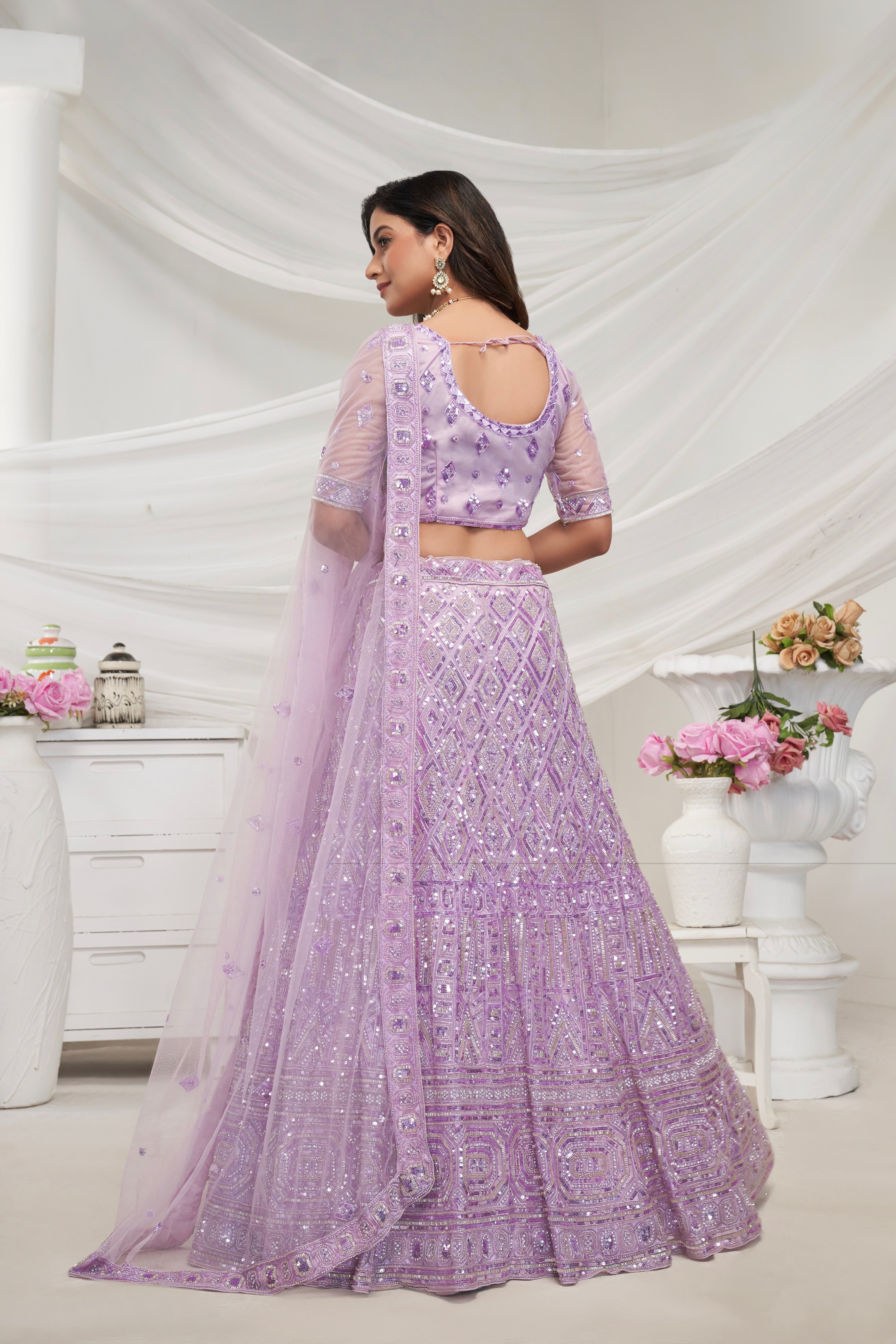 Netted lehenga choli best sale