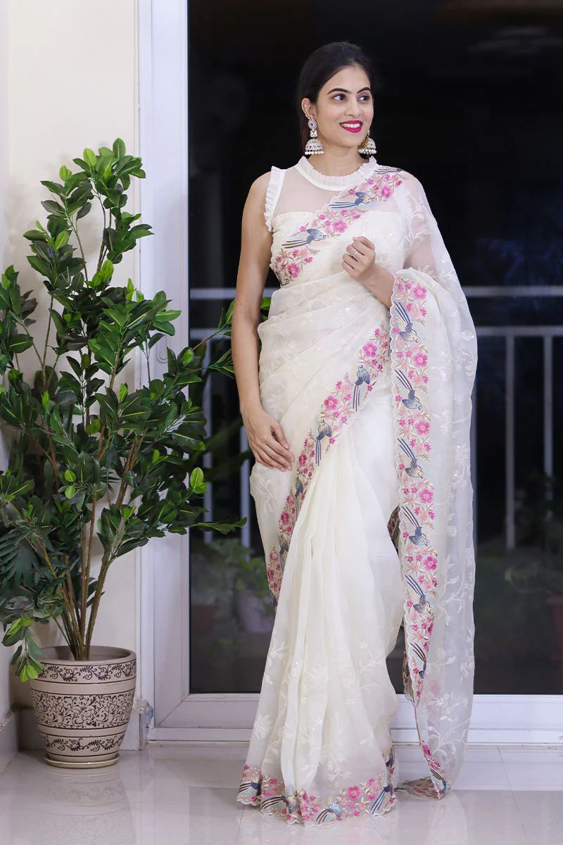 Orgenza Sequence Saree