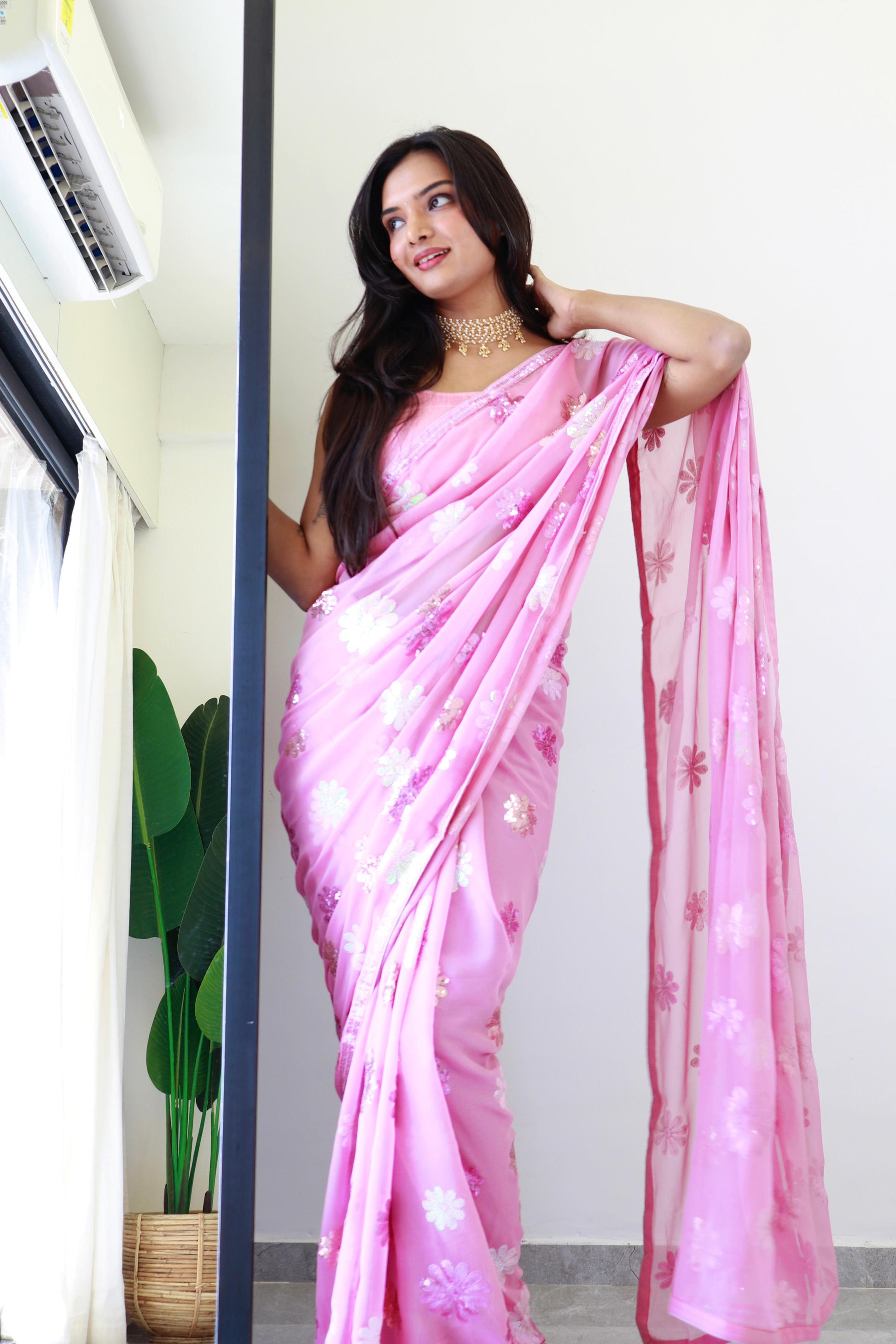 Georgette Sequence Saree