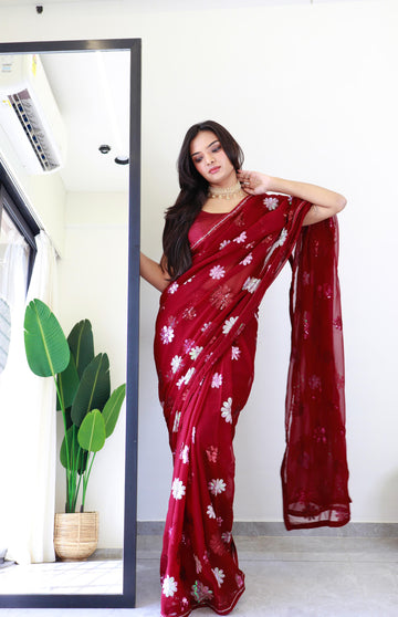 Georgette Sequence Saree