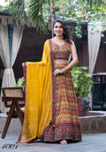 Multi-Color Digital Printed Wedding Lehenga Choli