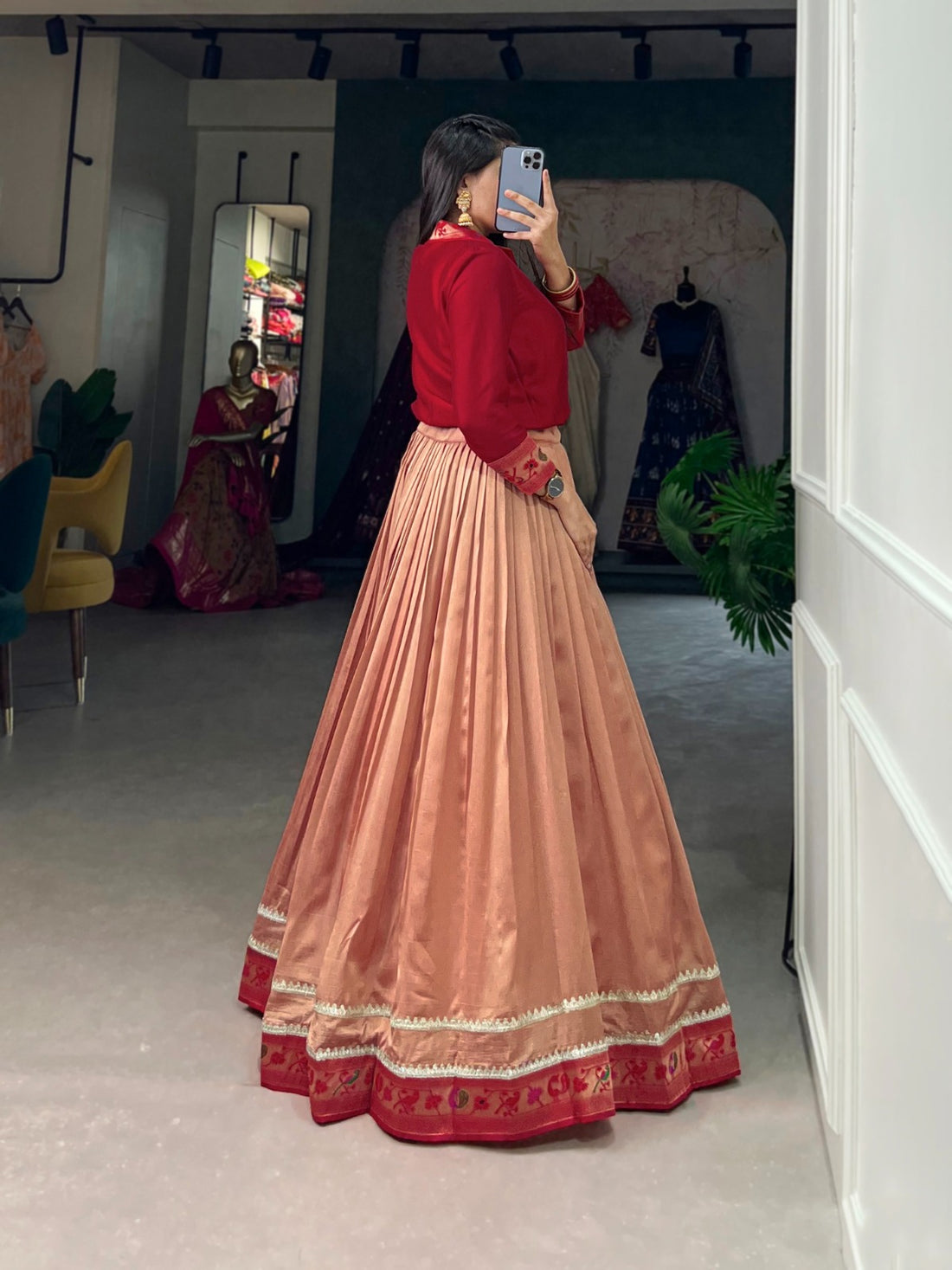 Party Wear Vichitra Silk Lehenga Choli