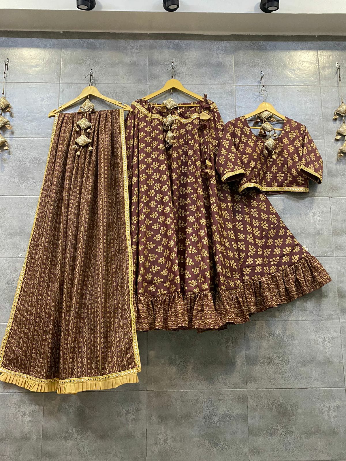 Printed Cotton Kalamkari Lehenga Choli