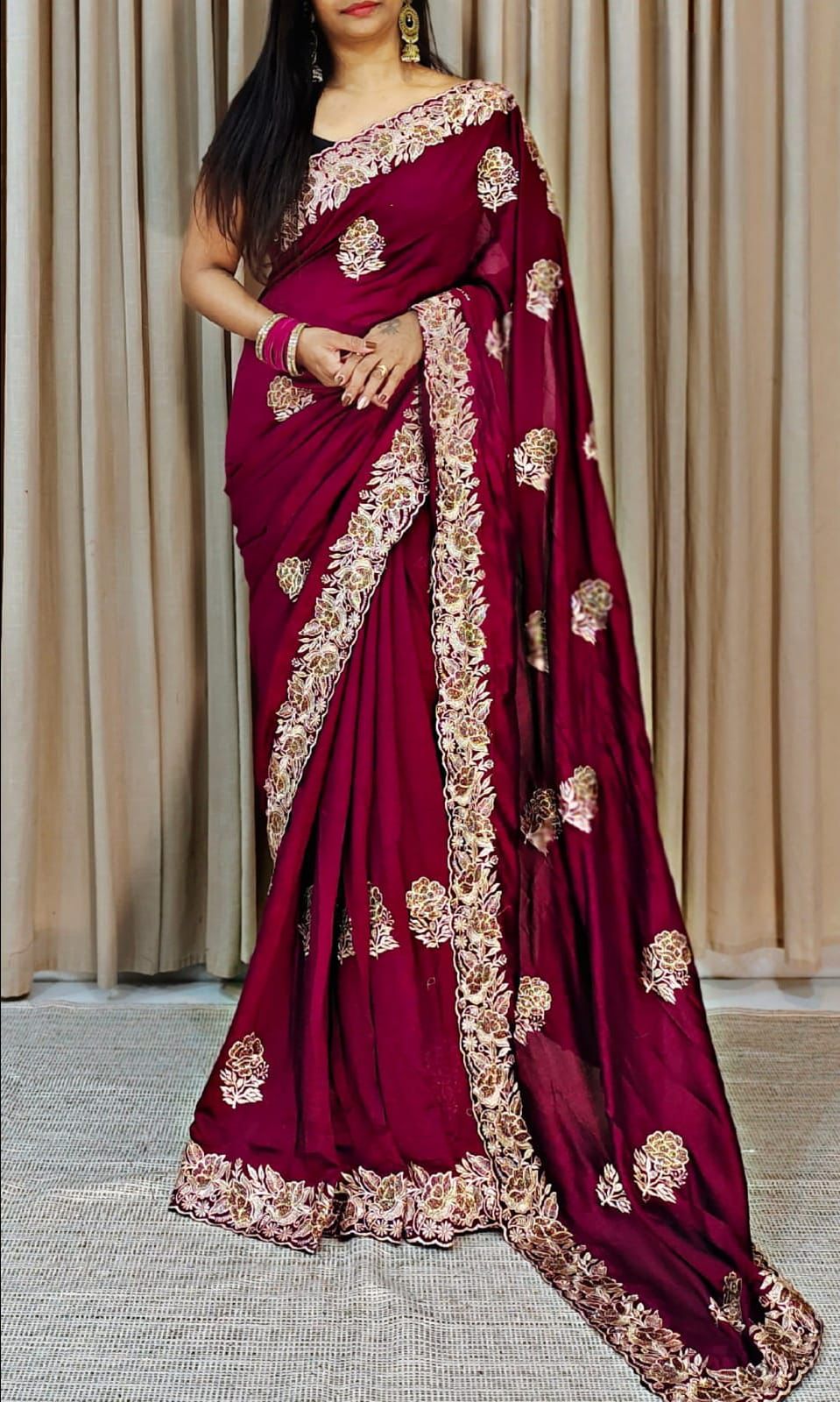 Georgette Sequanc Saree