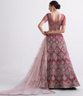 Maroon Net Lehenga Choli Set with Heavy Stone Work Embellishment