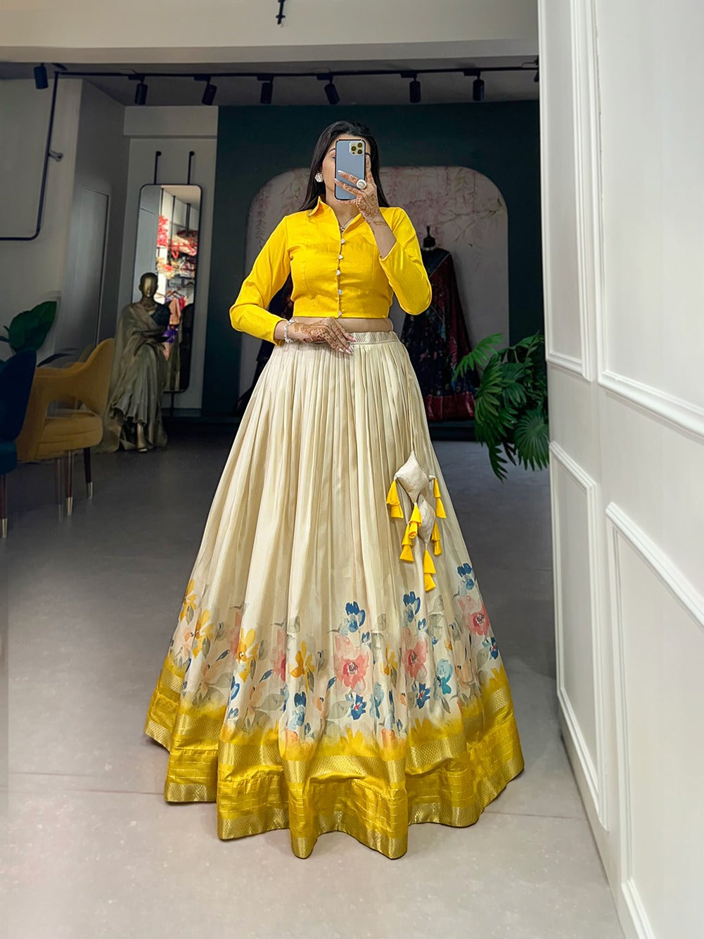 Floral Print Lehenga Choli