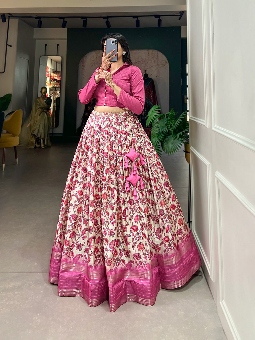 Floral Print Lehenga Choli