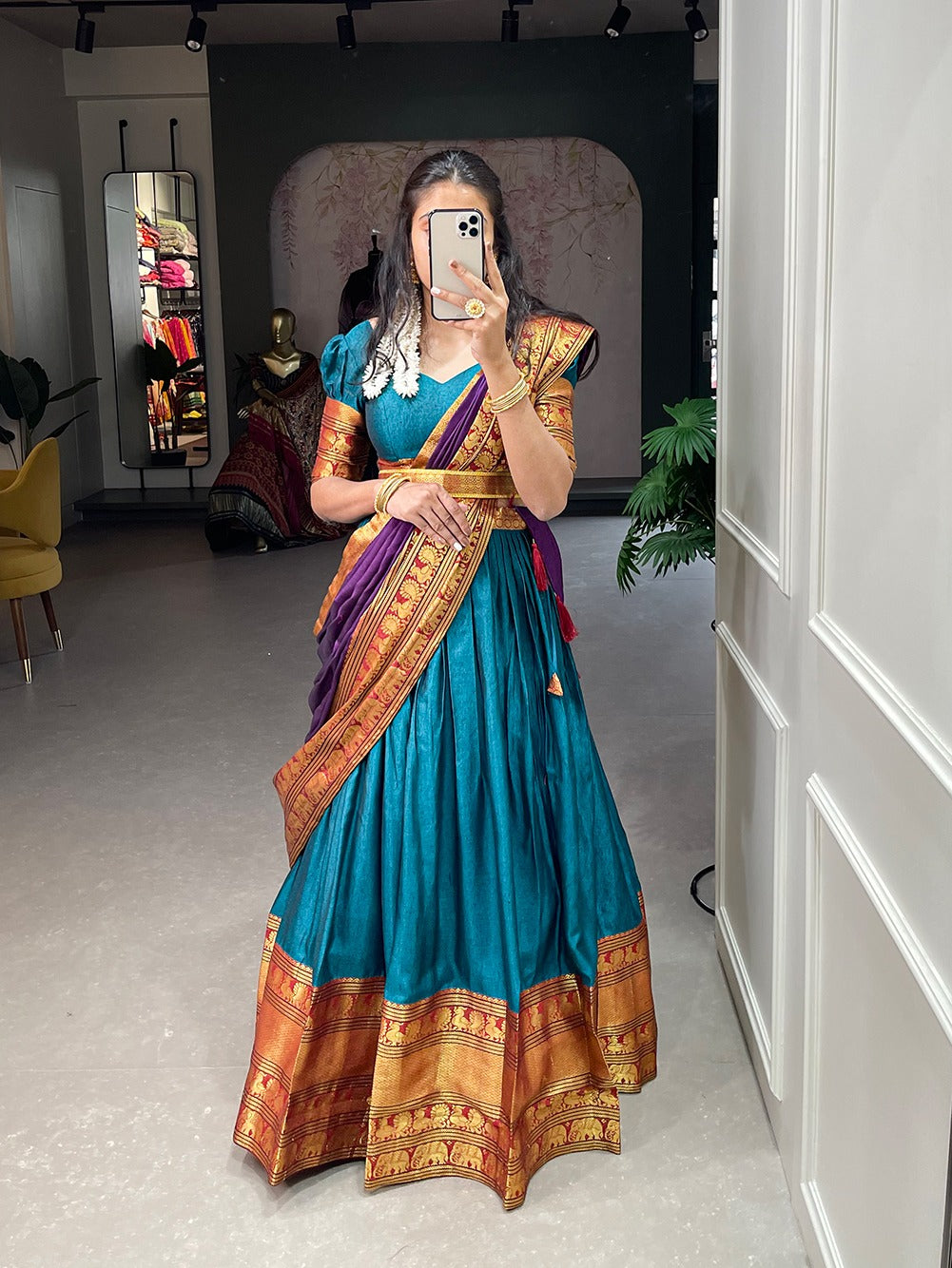 Beautiful Designer Narayan Pet Paithani Lehenga Choli