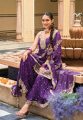 Purple Heavy Chinon Embroidered Palazzo Suit with Digital Print Dupatta, ideal for special occasions