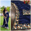 Party Wear Vichitra Silk Saree