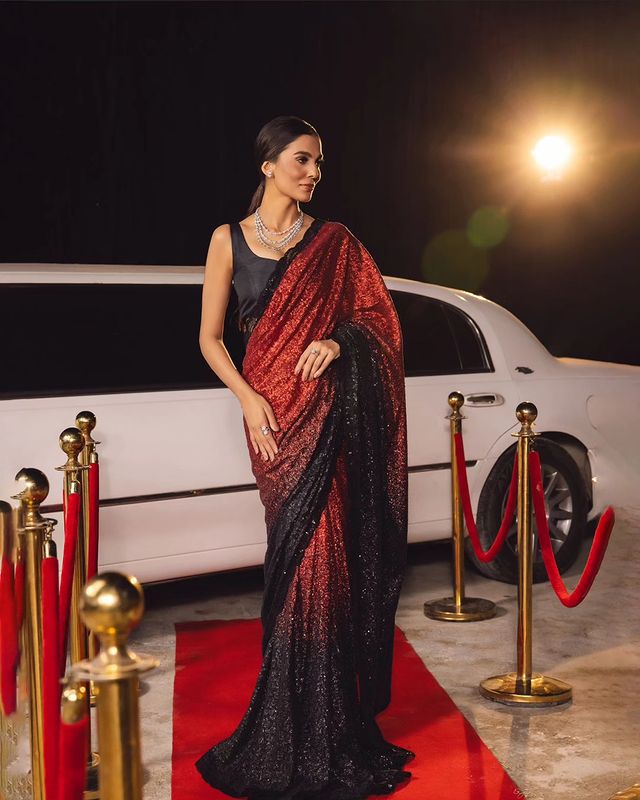 Georgette Sequance Saree 