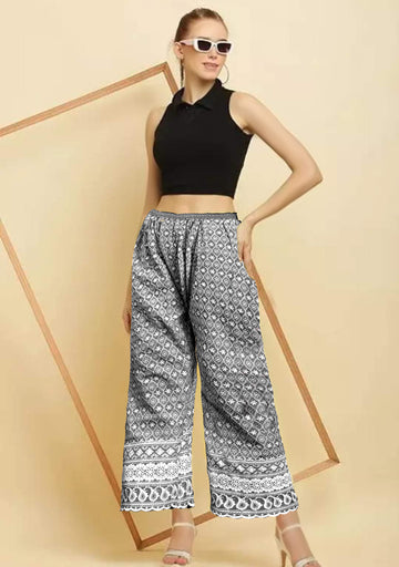 Lucknow Chikankari Pants For Women