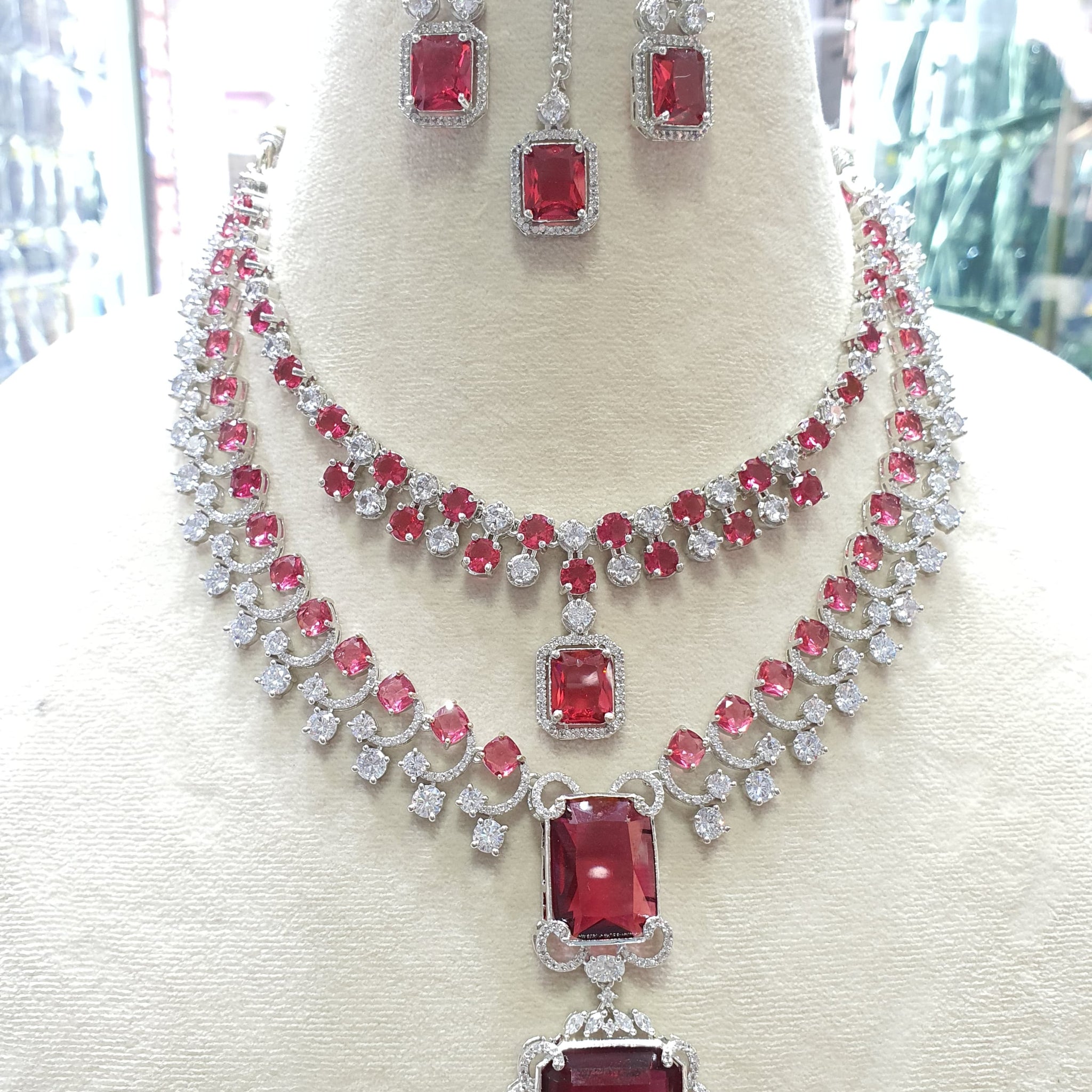 american diamond necklace Set