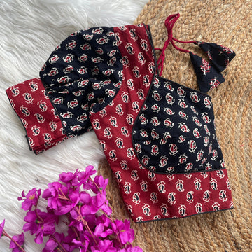 Ajrakh Cotton Print Blouse