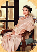 Light Pink Soft Kanjivaram Silk Saree with Detailed Patterns