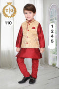 Kid's Kurta Pyjama With Jacket