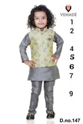 Kid's Kurta Pyjama With Jacket