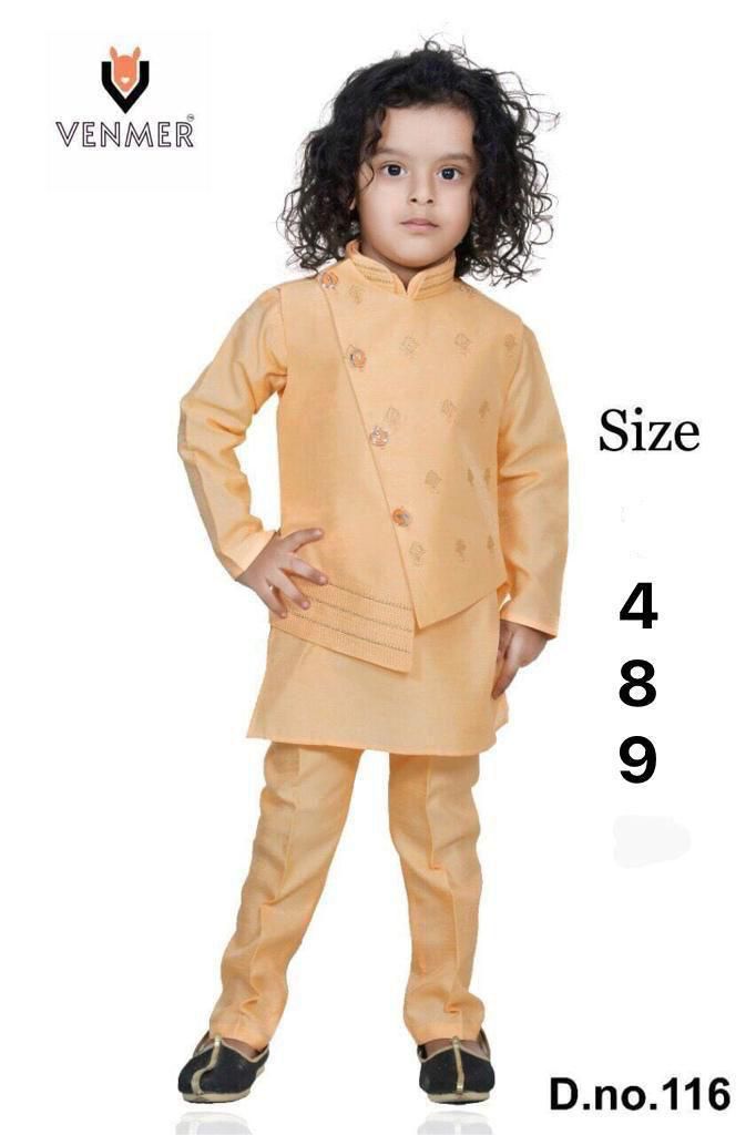 Kid's Kurta Pyjama With Jacket