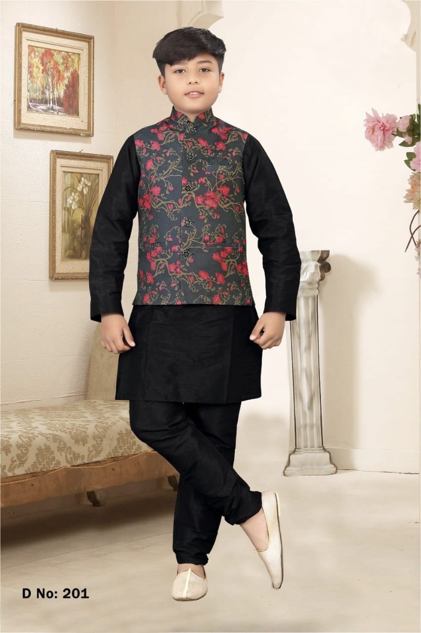 Kurta Pyjama with Koti Jacket