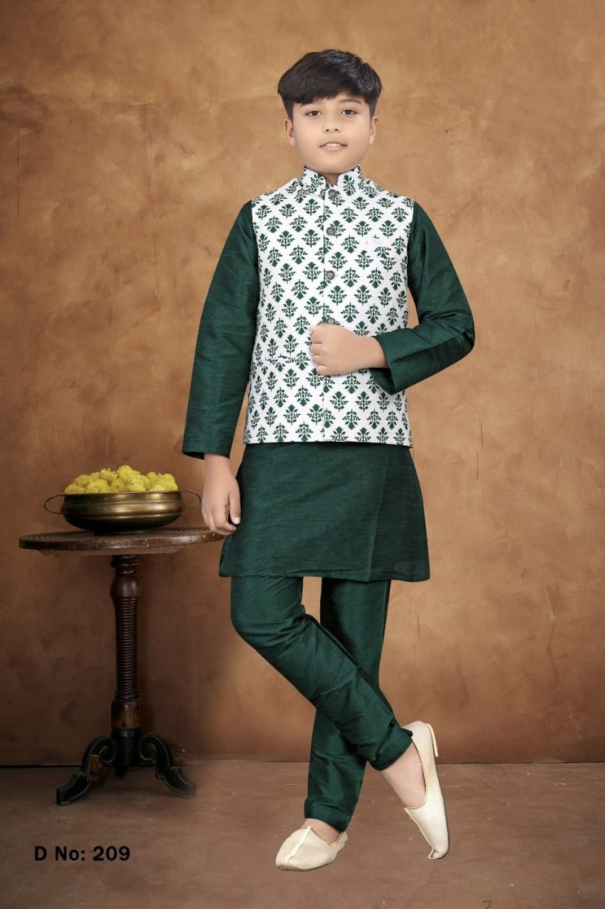 Kurta Pyjama with Koti Jacket