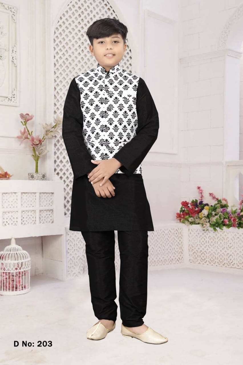 Kurta Pyjama with Koti Jacket