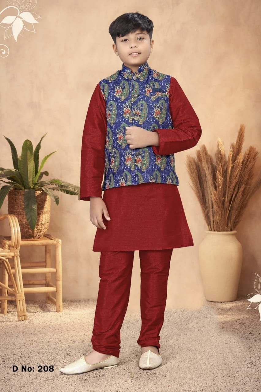 Kurta Pyjama with Koti Jacket