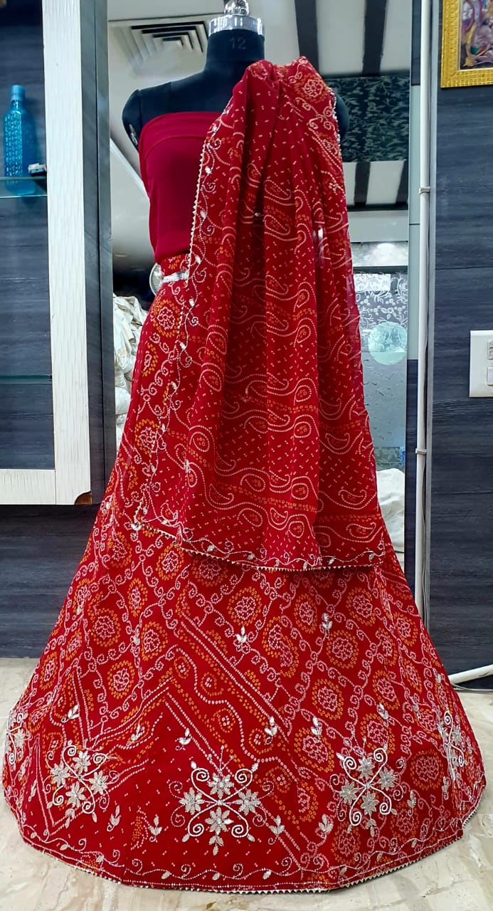 Bandhej Lehenga Choli