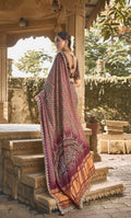 Maroon Gajji Silk Saree with Foil and Handwork