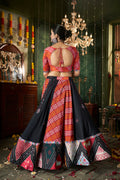 Black Maslin Cotton Mirror Work Chaniya Choli for Navratri