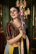 Multi-Color Maslin Cotton Chaniya Choli with Mirror Work