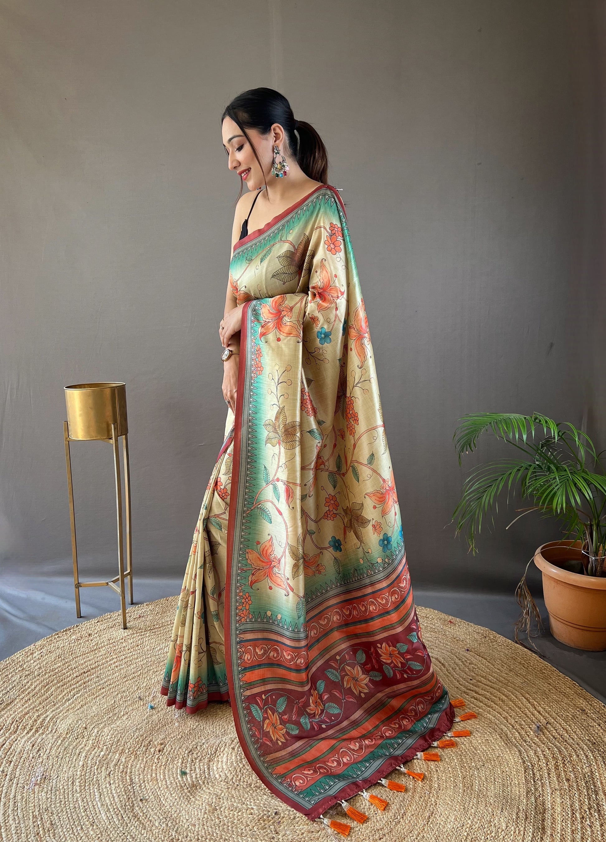 Szarna Silk Digital Printed Saree