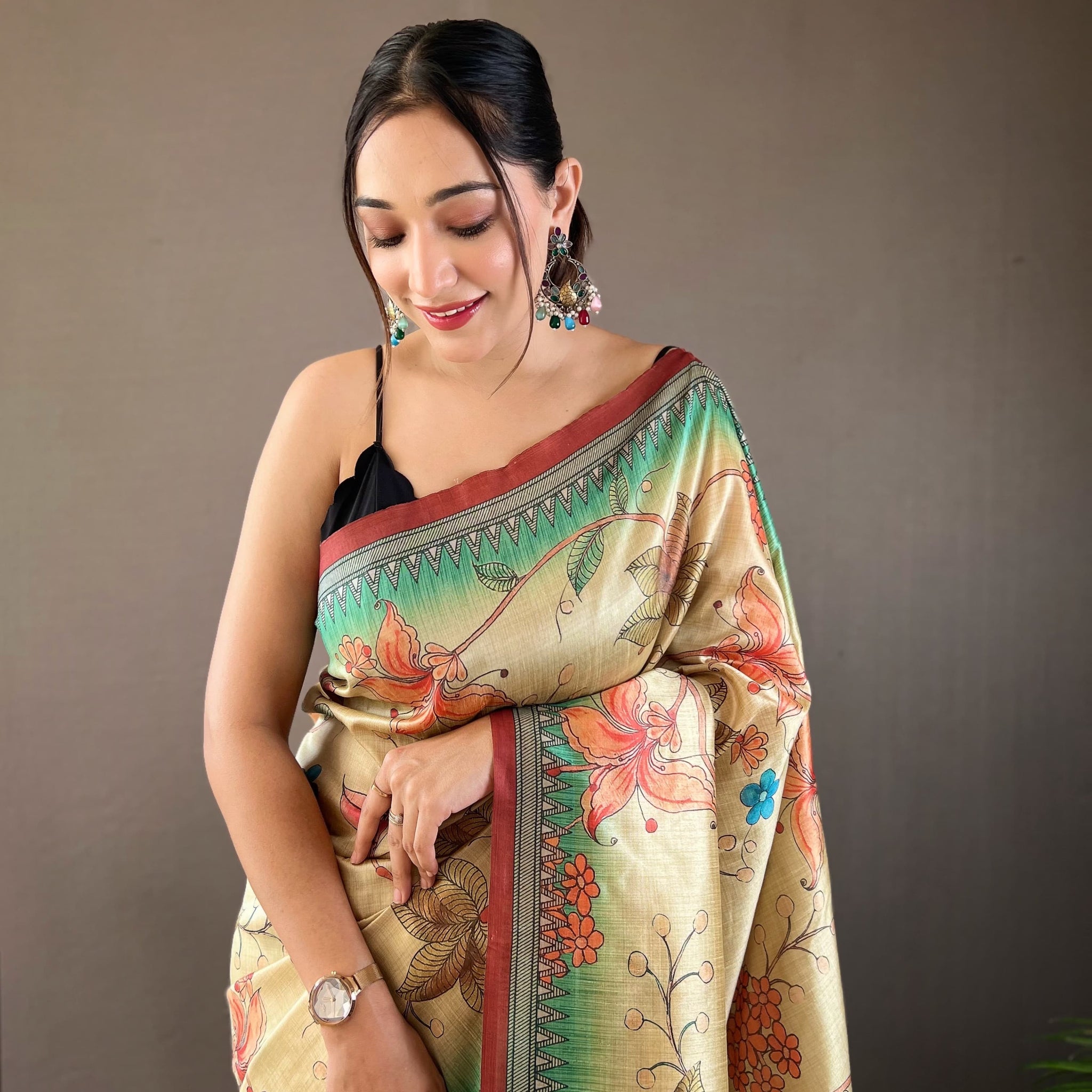 Szarna Silk Digital Printed Saree