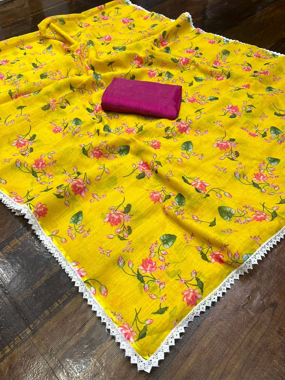 Linen Cotton Saree