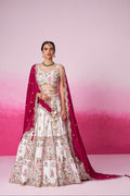 Cream Georgette Sequins Embroidery Bridal Lehenga Choli & Dupatta