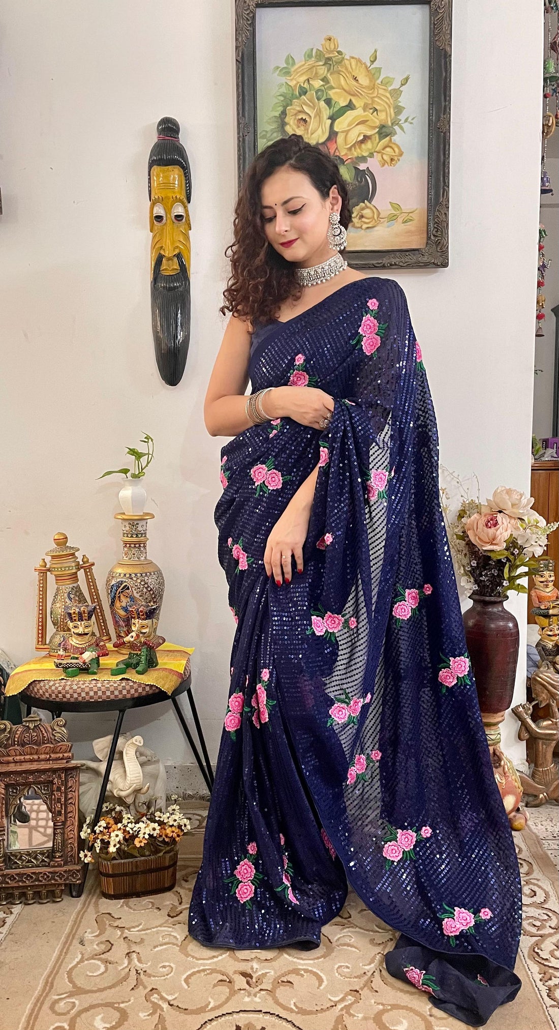 Georgette Sequence Saree