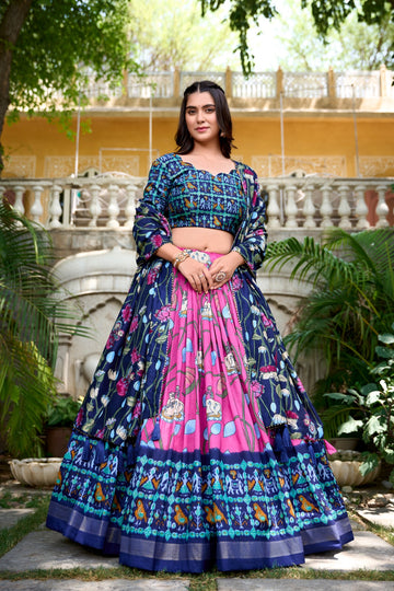 Navaratri Pichwai & Patola Printed Lehenga Choli