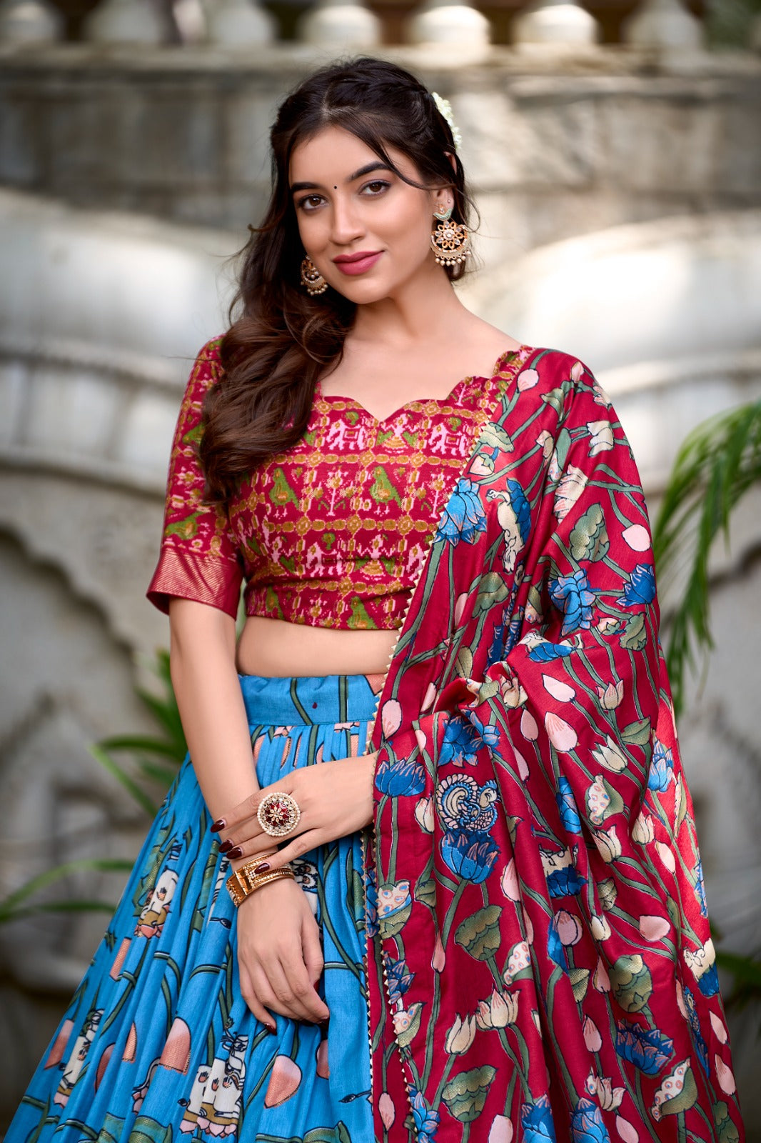 Navaratri Pichwai & Patola Printed Lehenga Choli