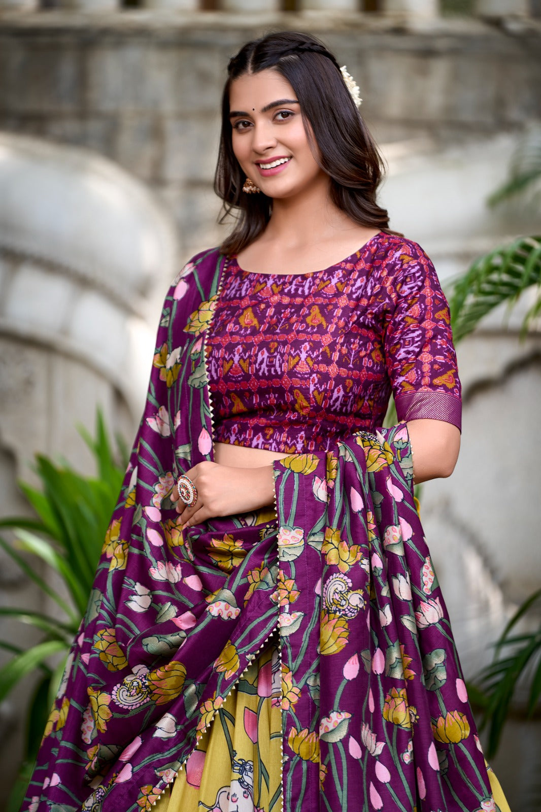 Navaratri Pichwai & Patola Printed Lehenga Choli