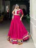 Navaratri Pure Rayon With Gamthi Work Lehenga Choli