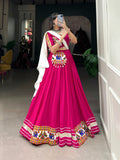 Navaratri Pure Rayon With Gamthi Work Lehenga Choli