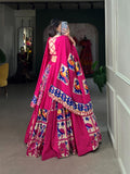 Navaratri Rayon With Printed Silk Lehenga Choli