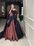 Navaratri Rayon With Printed Silk Lehenga Choli