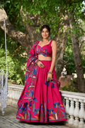 Navaratri Devasree Floral Print With Foil Work Lehenga Choli