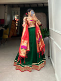 Navaratri Plain with Paithani Lace Border Lehenga Choli