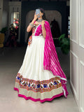 Navaratri Pure Rayon With Gamthi Work Lehenga Choli