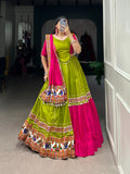 Navaratri Leheriya With Foil Print Lehenga Choli