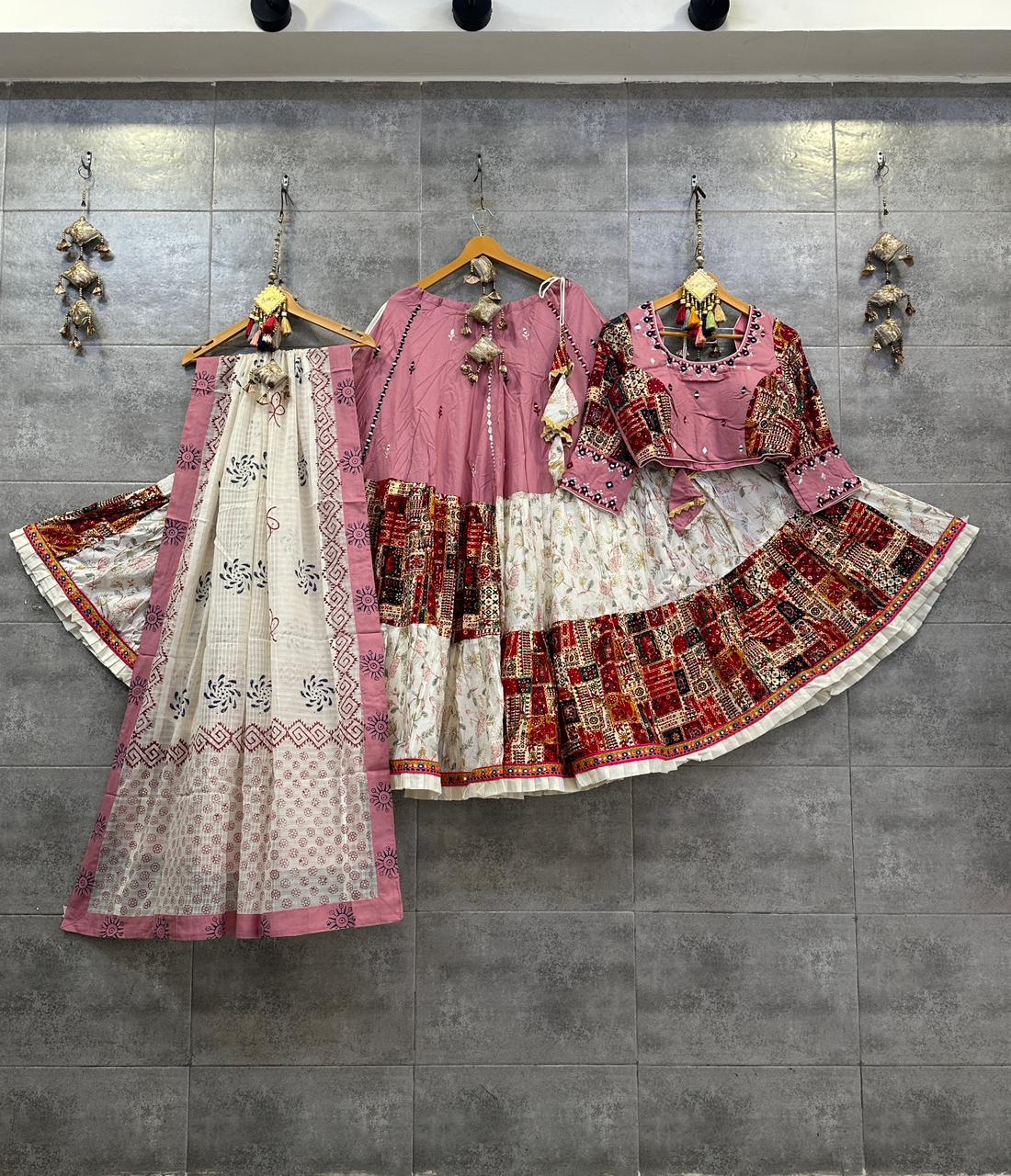 Navaratri Garba Original Mirror Work Chaniya Choli