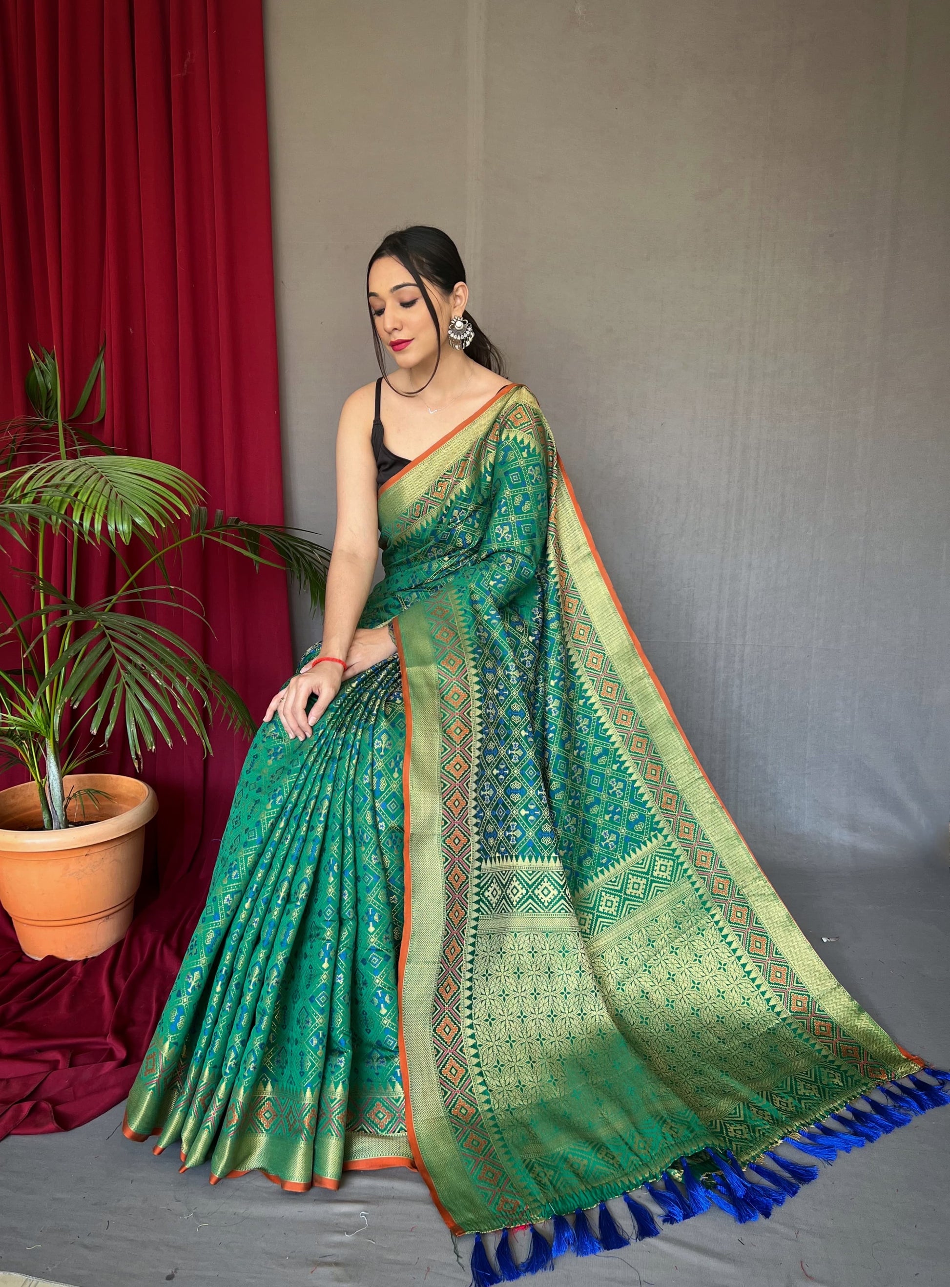 Banarasi Rajkoti Patola Silk Saree