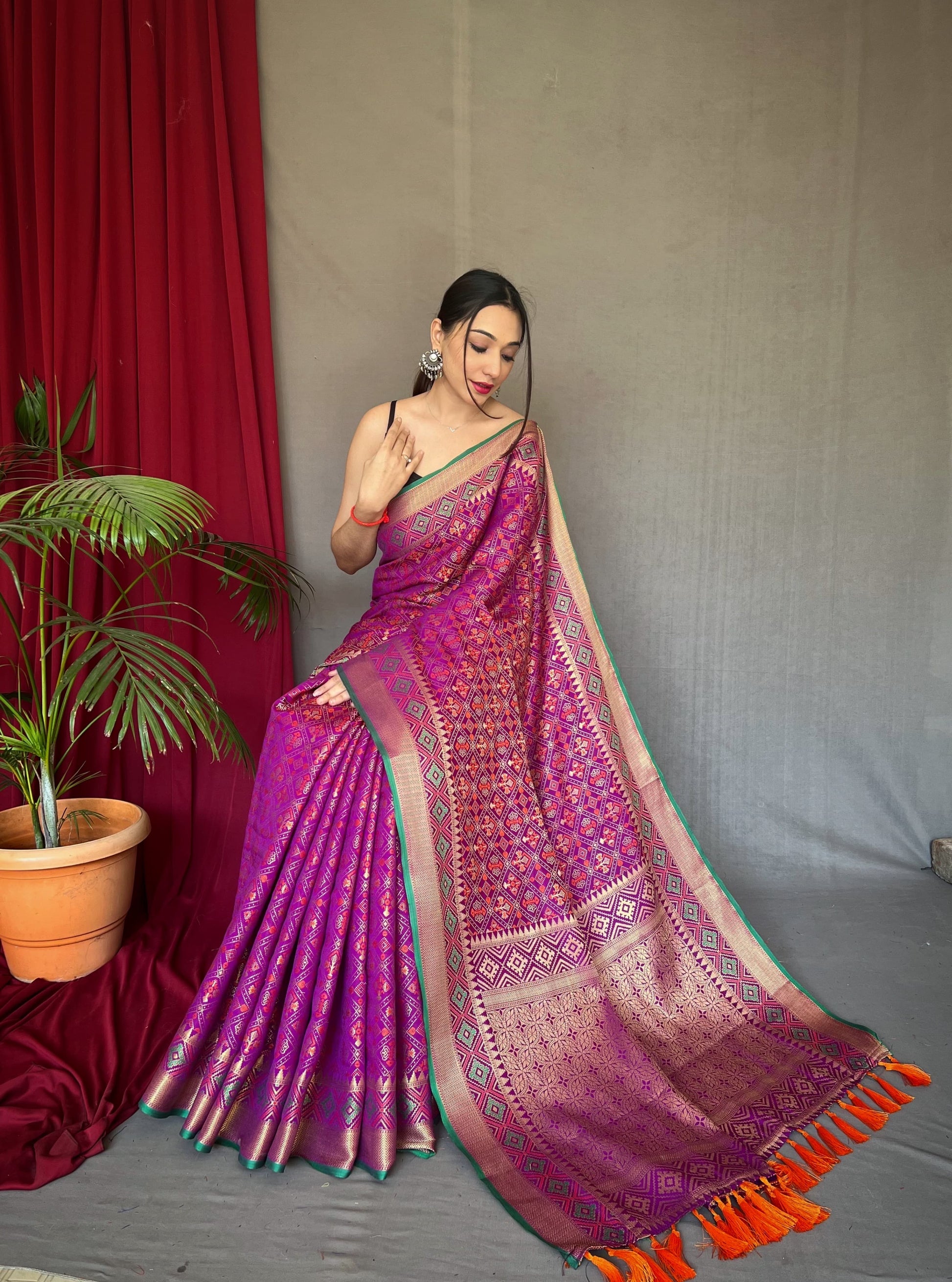 Banarasi Rajkoti Patola Silk Saree